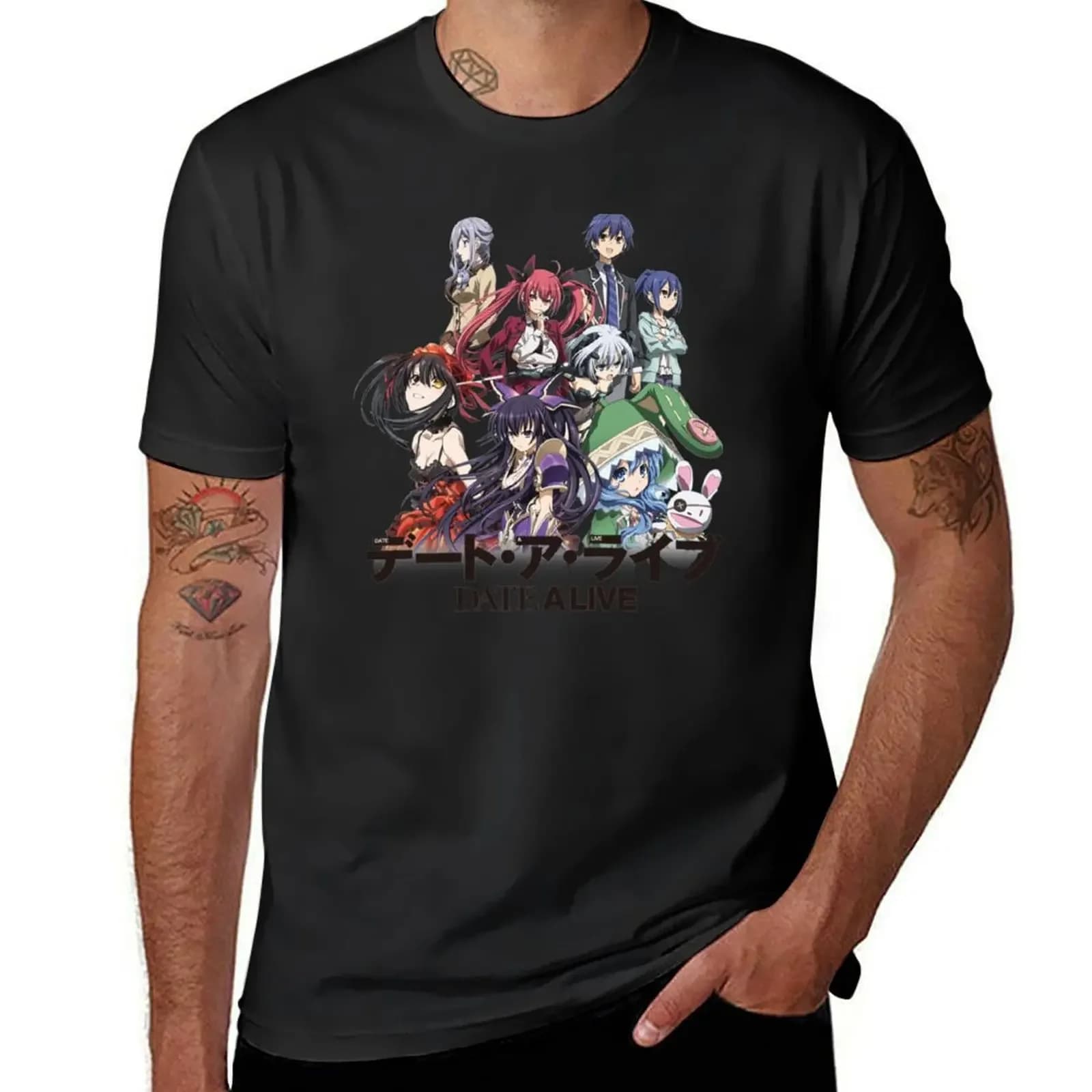 Date A Live T-Shirt graphic t shirt vintage vintage anime shirt tees summer tops mens funny t shirts