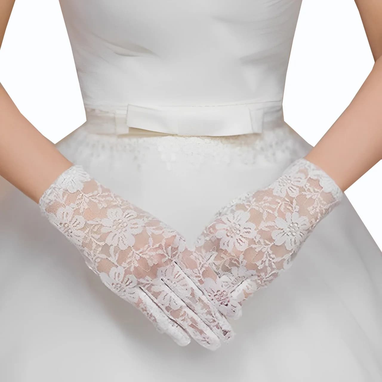 Women's Lace Gloves Floral Bridal Prom for Wedding Party Costume Accessories