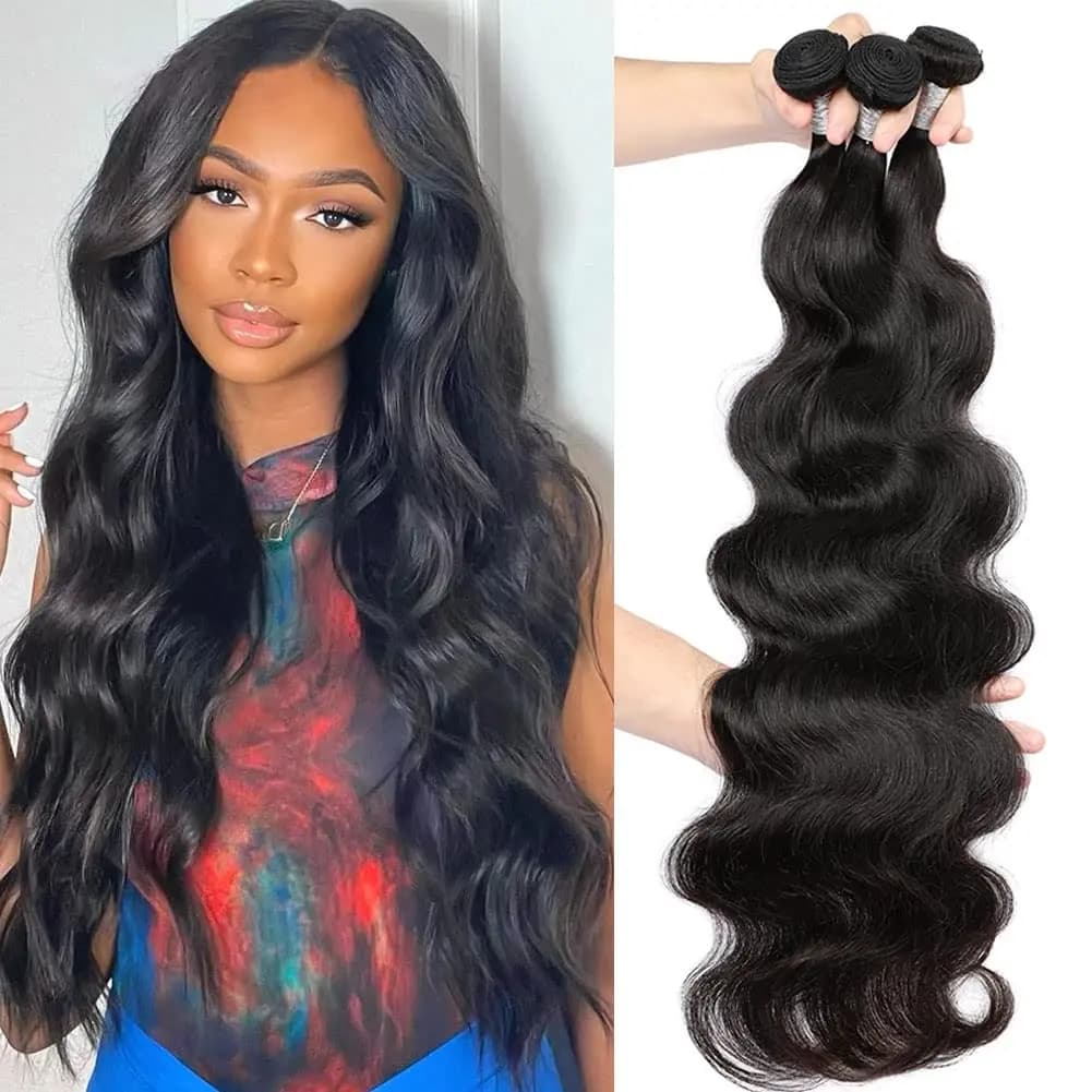 24 26 28Inch Brazilian Body Wave Human Hair Bundles Remy Hair water wave bundles Weaves Deals Wholesale tissage 12A 3/4 Bundles