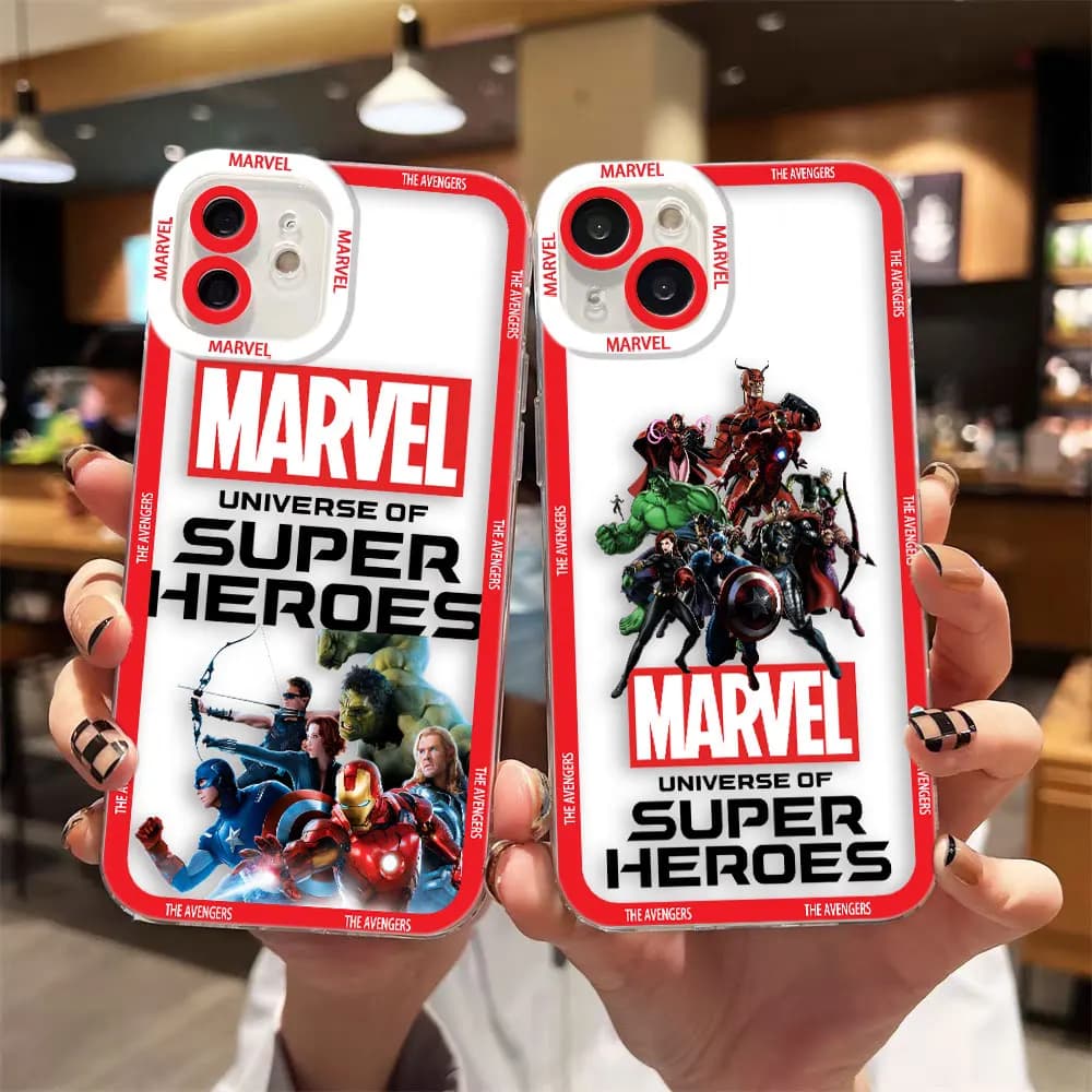 Marvel's 10th Anniversary Super Heroes Clear Case For Infinix HOT 40 30 30I 20 20I 20S 12 12I 11S 10 10S TECNO SPARK 10 20 Case