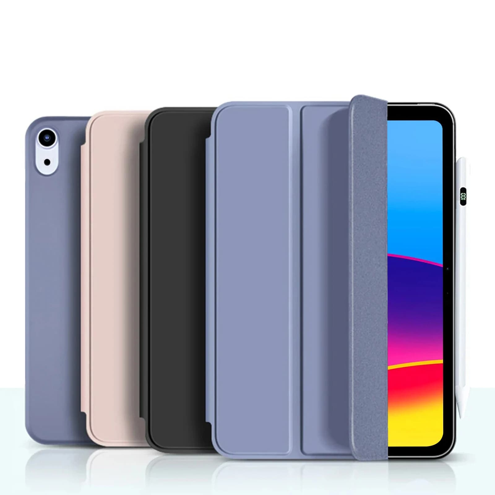 For iPad 10th 11th Generaton Leather Stand Flip Smart Cover, For iPad 10 11 10.9'' 2022 2025 Soft Silicone Case