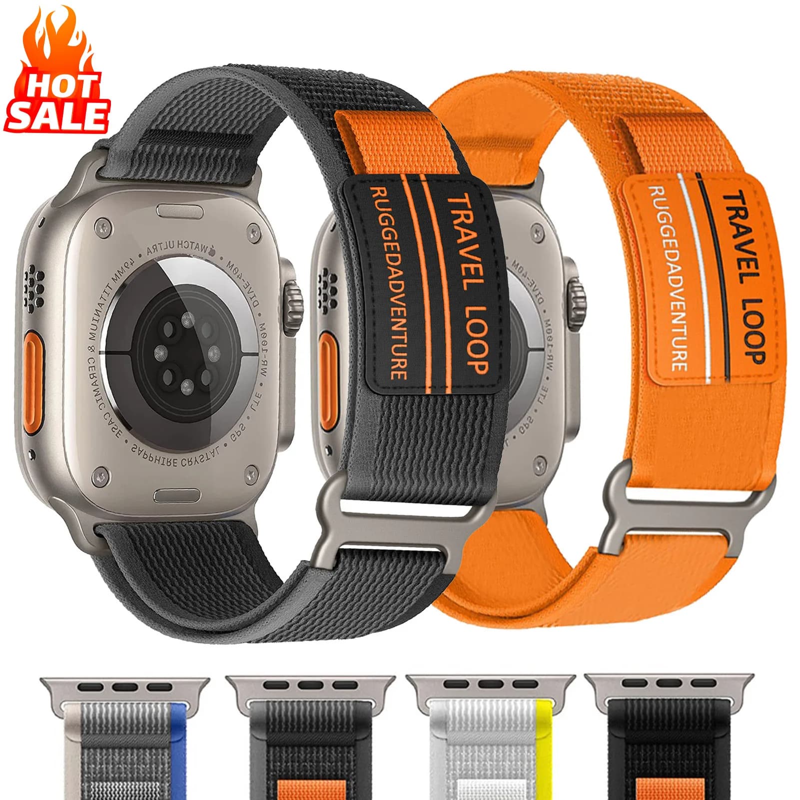 Trail Loop Strap for Apple Watch Ultra 2 Band 49mm 45mm 44mm 46mm 40mm 41mm 42mm Bracelet iWatch Series 10 9 8 se 7 6 5 4 Straps