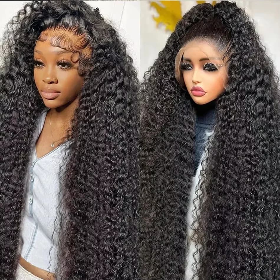 200 Density 13x6 Hd Lace Frontal Wigs Brazilian 30 32 34 Inch Deep Wave Curly Human Hair Wigs 100% For Black Women Preplucked
