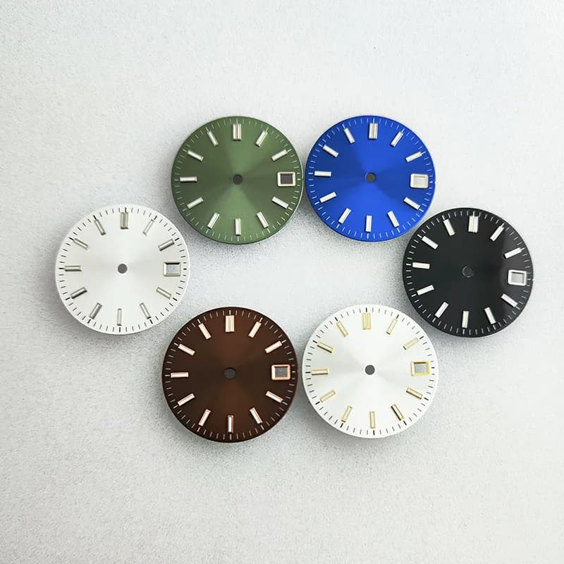 NH Dial Watch Accessories Green C3 luminous 28.5mm dial for NH mechanical movement 35/36 movement watch accessories