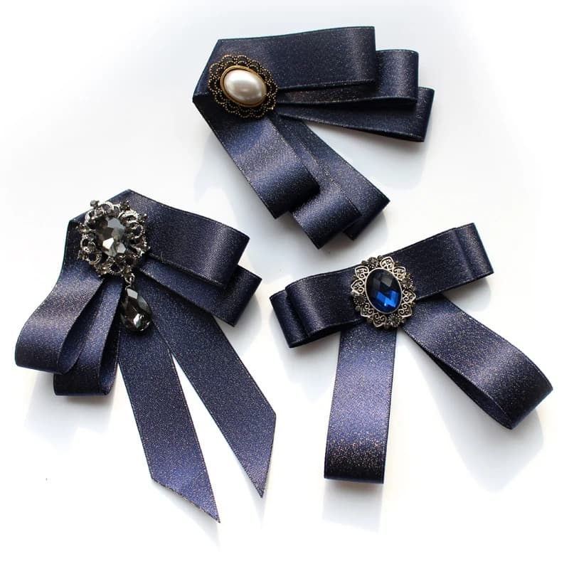 Creative Blue Lolita Women's Fashion Retro Sweet Ladies Style Accessories Bow Tie