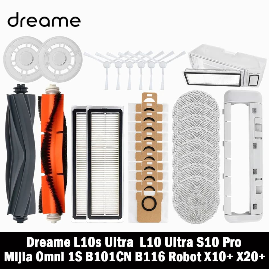 Dreame L10s Ultra / L10S Pro For XIAOMI Mijia Omni 1S B101CN B116 X10+ X20+ Robot Vacuum Spare Parts Main Side Brush Hepa Filter