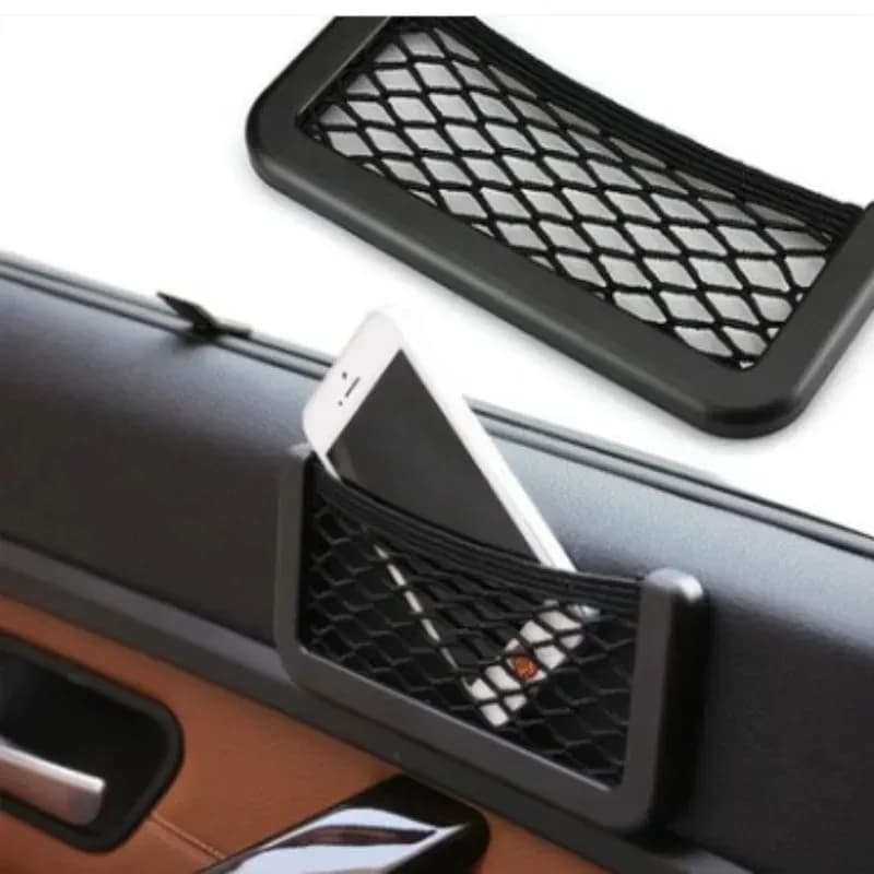 Multifunctional Standard Car Storage Bag Mesh Bag Cell Phone Holder Car Accessories Car Storage Mesh Bag