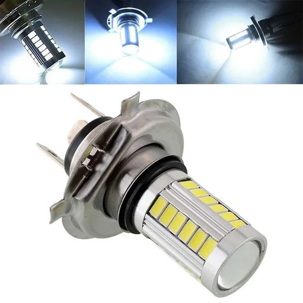 1Pcs H4 Led Car Lamp 5630 33SMD 12V H4 Led White Led Fog Lights Super Bright Auto LED Lamps For Front Lights High Power Driving
