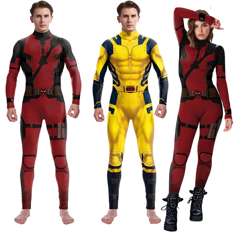 Superhero Deadpool Wolverine Cosplay Jumpsuit Wolverine Cosplay Costume Wade XMAS New Year Zenti James Howlett Party Bodysuit