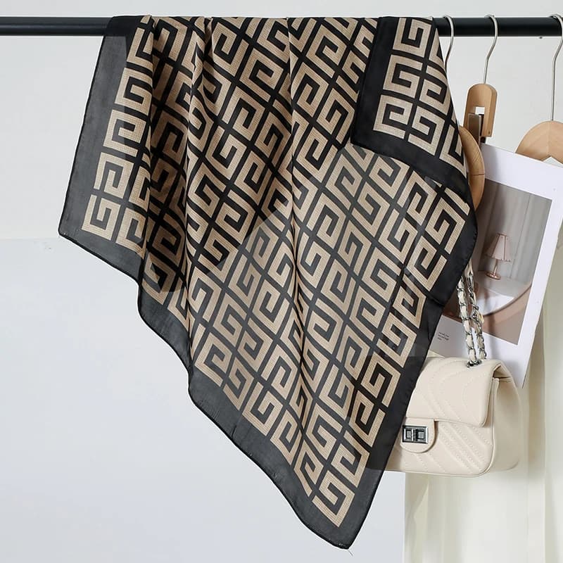 70cm Silk Square Scarf Women Fashion Luxury Brand Satin Neck Tie Female Hair Bandana Headkerchief Shawl Wrap Hijab Echarpe