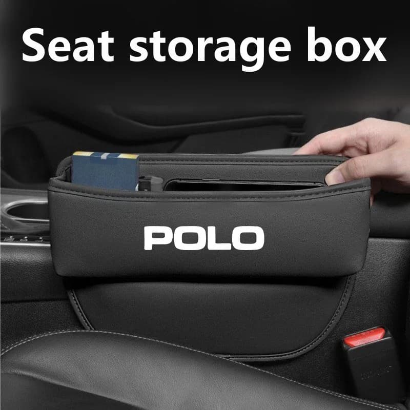 Car Seat Organizer Leather Crevice Storage Box Car Accessories for Volkswagen VW POLO 6r 9n Sedan 2018 2017 2016
