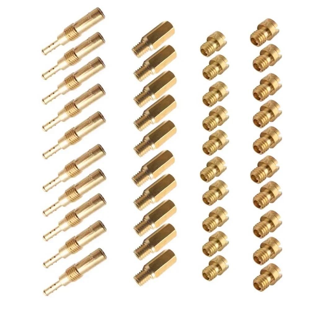 Pack of 10pcs Motorcycle Carburetor Main Jets Slow Pilot Jets M4 M5 6mm Thread for PWK Keihin OKO CVK Carb Set Injector Nozzle