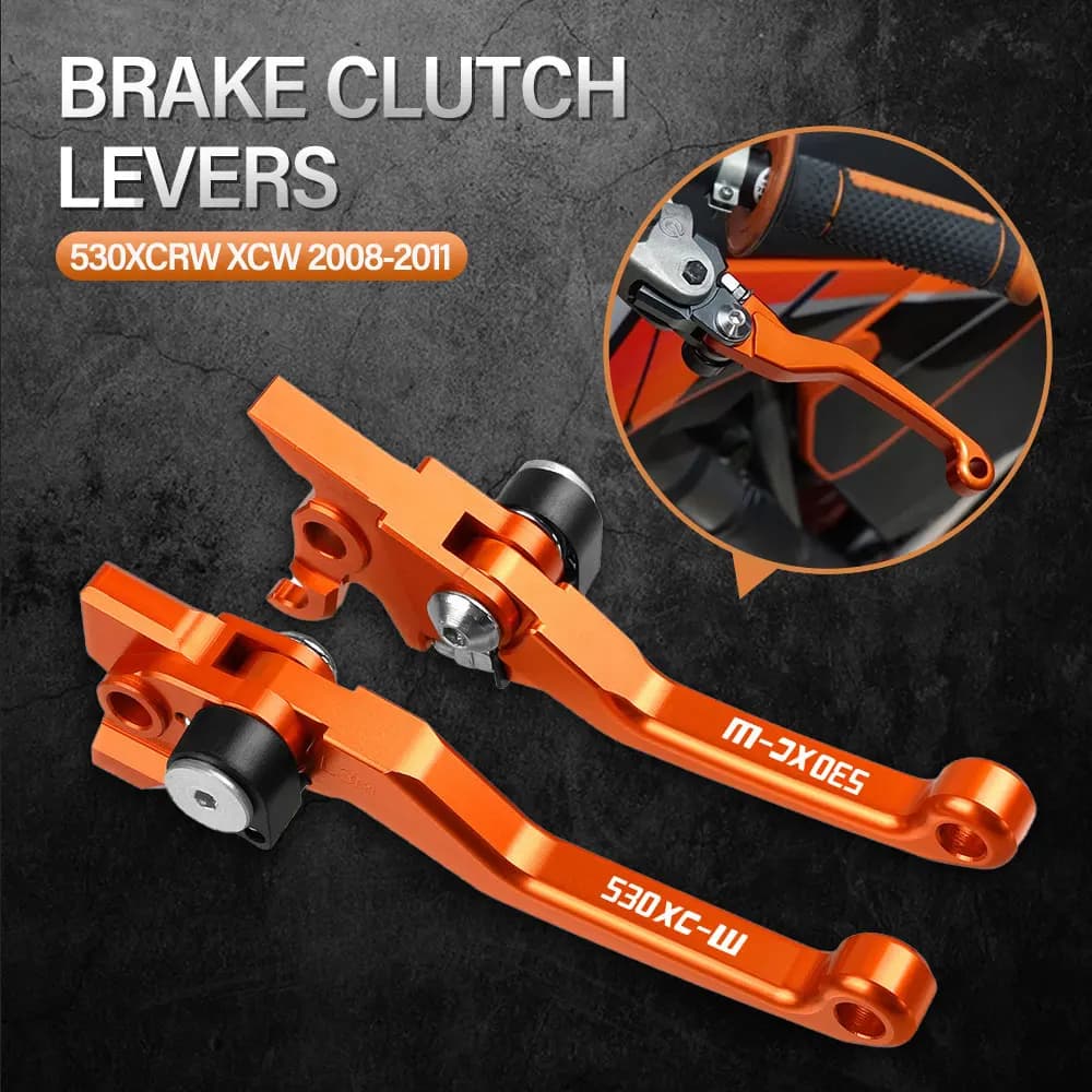 Motocross Foldable Pivot Dirt Bike Brake Clutch Levers Handle Lever Accessories Fit FOR 530XCW 530 XCR-W 2008 2009 2010 2011