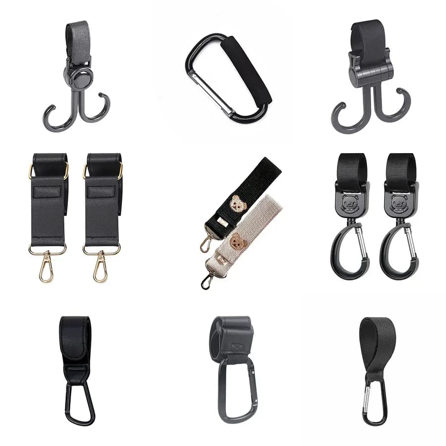 1/2Pcs Baby Stroller Hook Baby Stroller Hanging Bag Anti Fall Storage Baby Walking Children's Stroller Hook Car Accessories