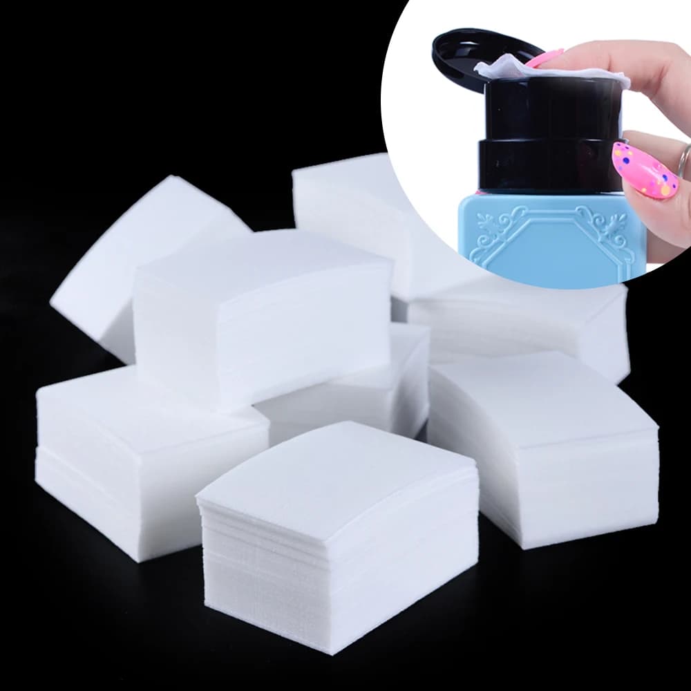 1pack Nail Tools Manicure Gel Nail Polish Remover Lint-Free Wipes Cotton Napkin For Nails Lint Pad Paper Polish Manicure BE253-1