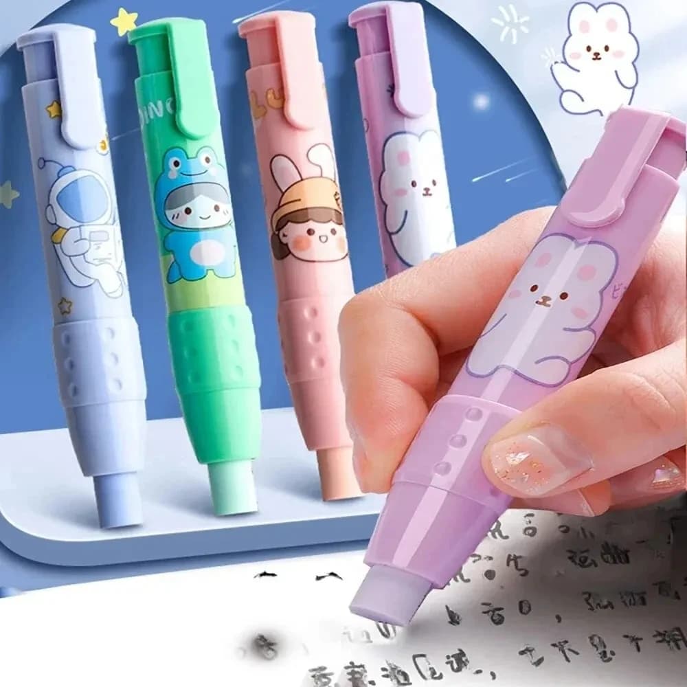 Retractable Pushable Eraser Student Drawing Design Office Eraser No Crumbs Do Not Leave A Mark Creative Push Type
