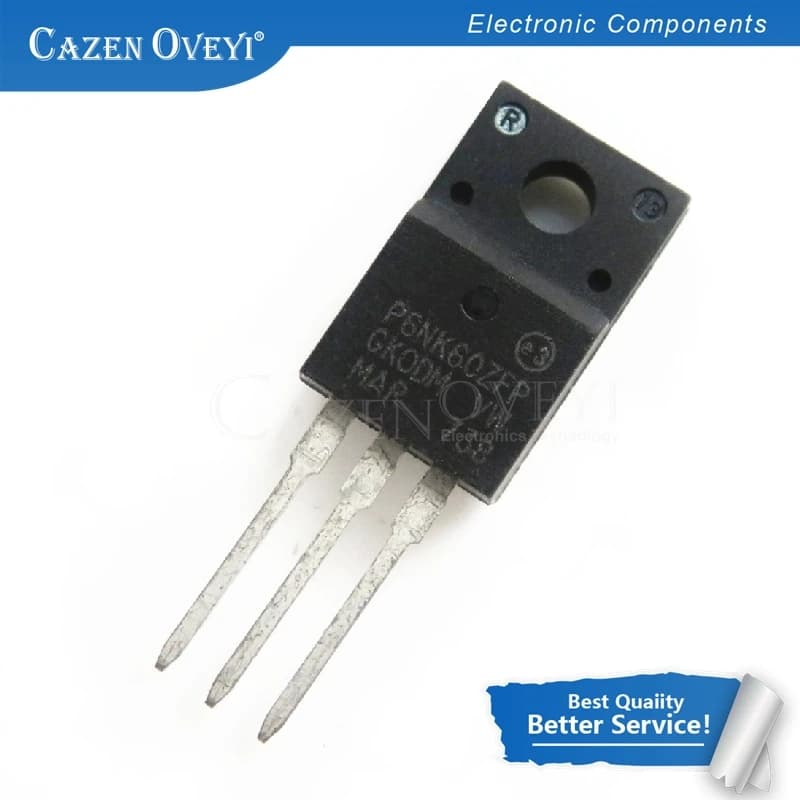 10pcs/lot STP6NK60ZFP STP6NK60ZF STP6NK60Z STP6NK60 P6NK60ZFP P6NK60 In Stock