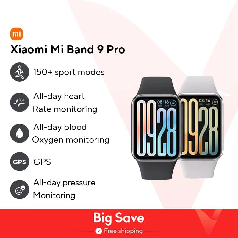 Global Version Xiaomi Smart Band 9 Pro Smartband 1.74" AMOLED Display Blood Oxygen Sport GPS Smart Watch Bracelets Mi Band