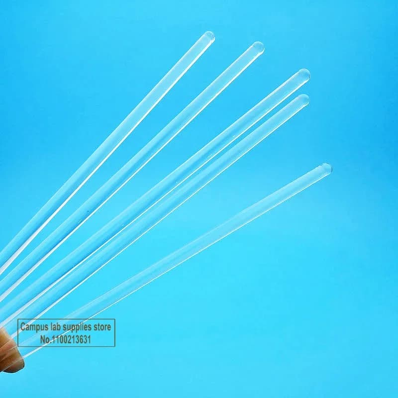 10pcs/lot Lab Diameter5/7/8/10mm Round Head Glass Drain Rod Glass Stiring Bar Suitable for Beakers Laboratory Chemistry
