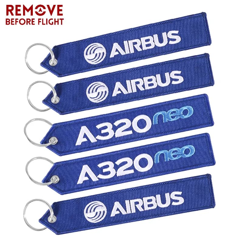 1PC AIRBUS BOEING Keychain Embroidery A320 Aviation Key Ring Chain for Aviation Aircrafe Travel Fashion Gift