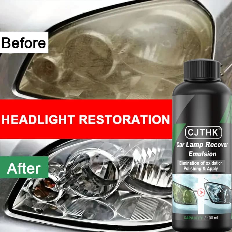 Car Headlight Restoration Polishing Kits Headlamp Scratch Remover Repair Cleaning Paste Remove Oxidation Headlight Polish Liquid