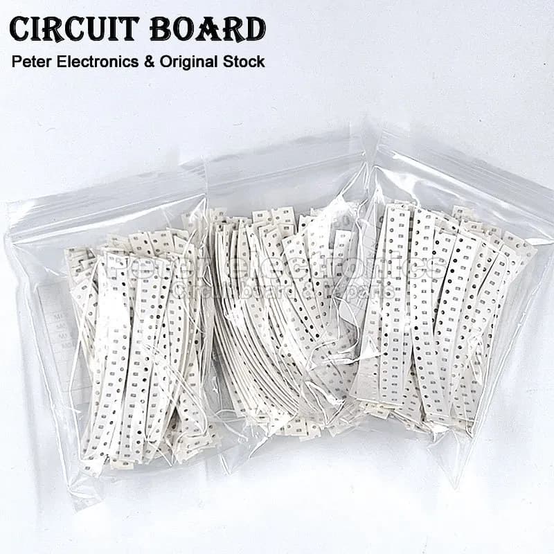 50-4000Pcs Set of Resistors 0603 0805 1206 1210 0402 SMD Resistor Assorted Kit 1R-1M 1% 33 Values X 20PCS 660Pcs Sample