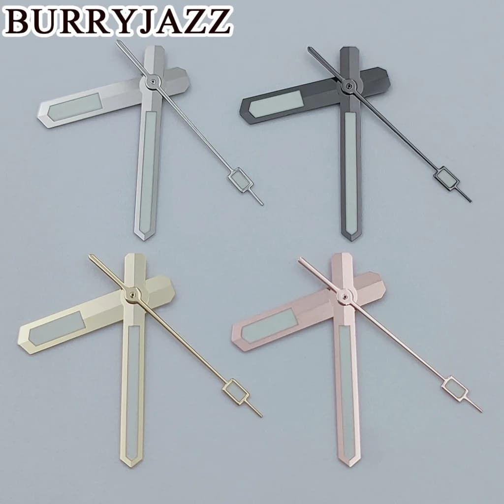 BURRYJAZZ NH35 NH36 NH38 7S26 7S36 4R35 4R36 Watch Hands Silver Gold Rose Gun Hands Green Luminous