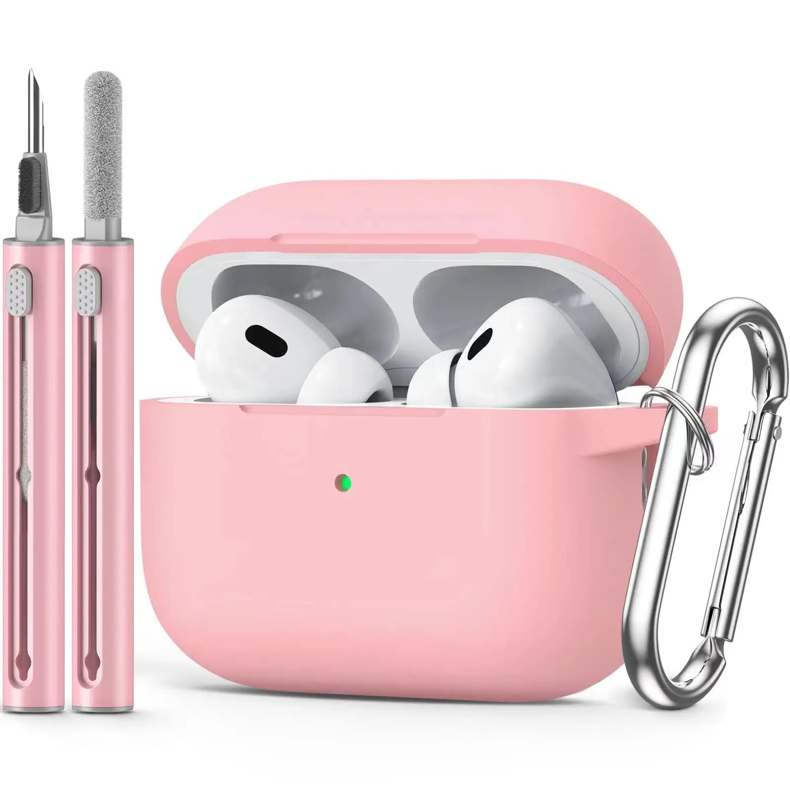 AirPods Pro Case Cover with Cleaner Kit,Soft Silicone Protective Case for Apple AirPod Pro 2nd/1st