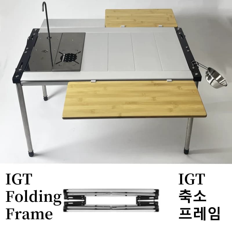 Camping IGT Table 2 3 4 Unit Framework Lightweight Folding Aluminum Alloy Table Free Combination Frame IGT Table Accessories