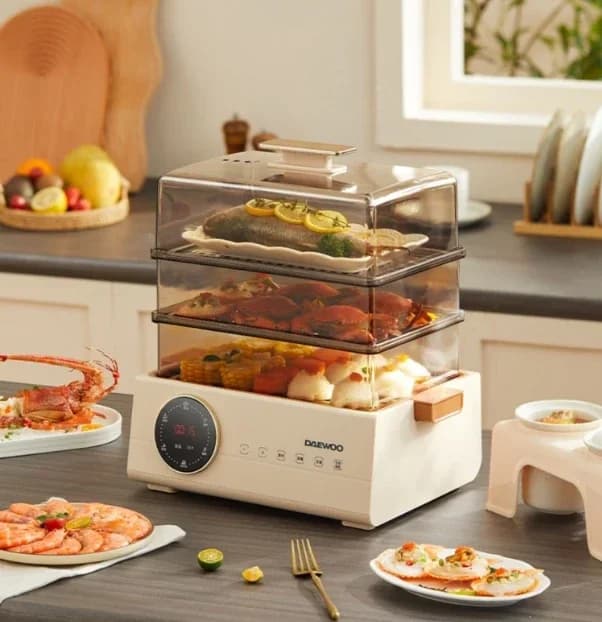 Steamer new electric steamer multifunctional household small reservation multi-layer steaming cooking stew all-in-one pot