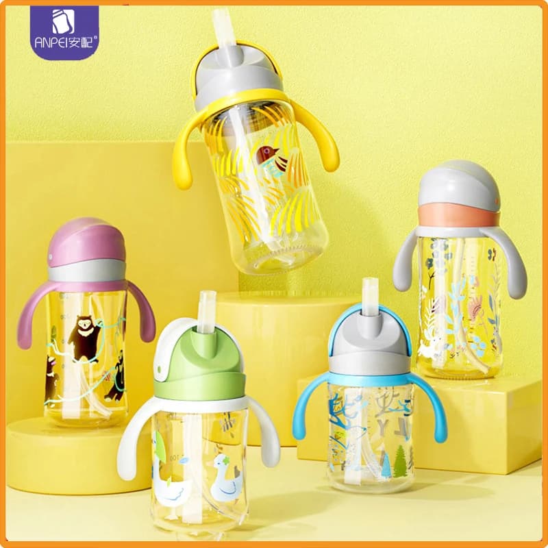 Suitable for Pigeon 3rd generation bottle/wide diameter bottle/bottle conversion straw cup head+handle/glass and PPSU universal