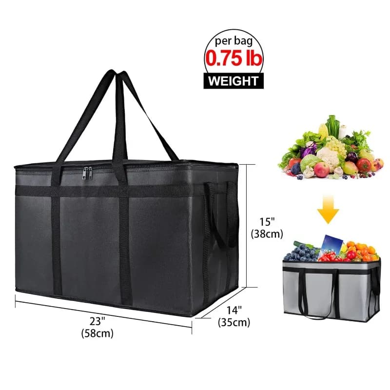 Thermal Lunch Bag Portable Camping Storage Bag Lightweight Thermal Cooler Bags Folding Thermal Bag For Food Camping Supplies