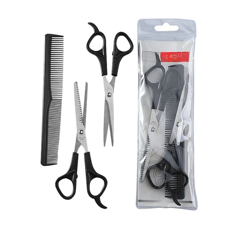 3pcs Household Hairdressing Thinning Shears Hair Cutting Flat Tooth Scissor Comb Set Hair Styling Tools Hair Scissors