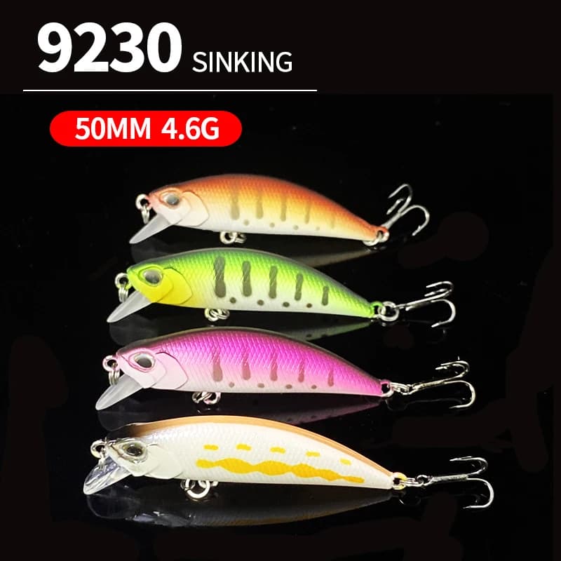 50mm 4.6g Mini Sinking Minnow Fishing Lures Artificial Baits for Bass Pike Carp Freshwater Jerkbait Swimbait Fishing Equipment
