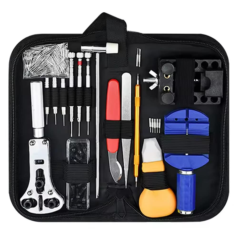147PCS Watch Repair Tool Kit Professional Watch Maintenance Set Battery Replacement Strap Adjustment Disassembly Installation