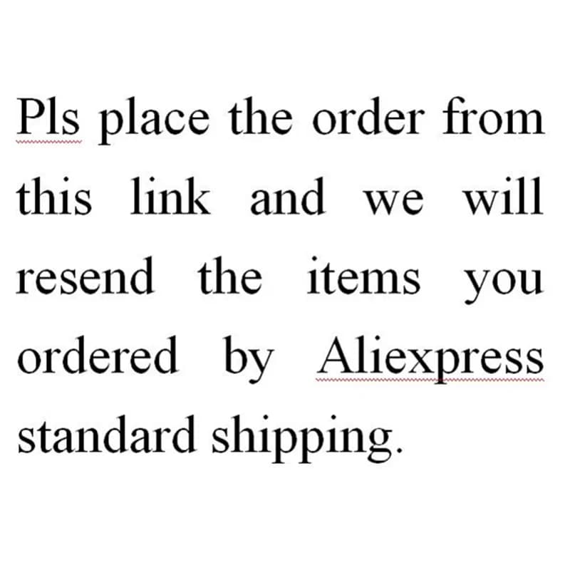 special link for resending orders for the delayed ones during this hard time