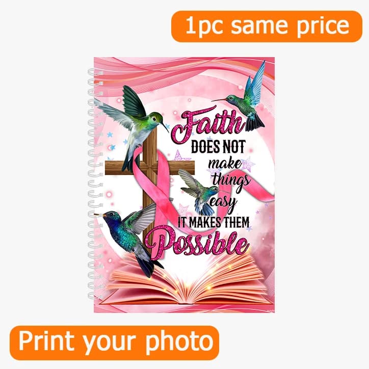 A5 Vintage Spiral Notebook Customized Photos Logo Text Memo Journal Diary Notebook Spiral Design For Students Office Business