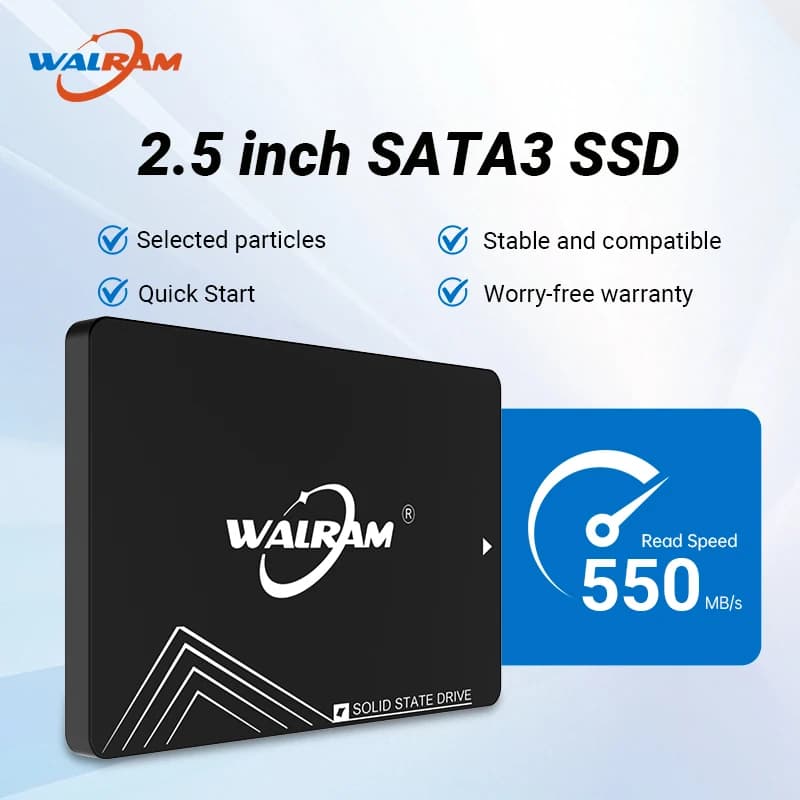 Walram SSD 1TB 2.5 SATA 3 SSD 120GB 128GB 240GB HDD Laptop Internal Solid State Drive 256GB 480GB 512GB Hard Disk For PC Desktop