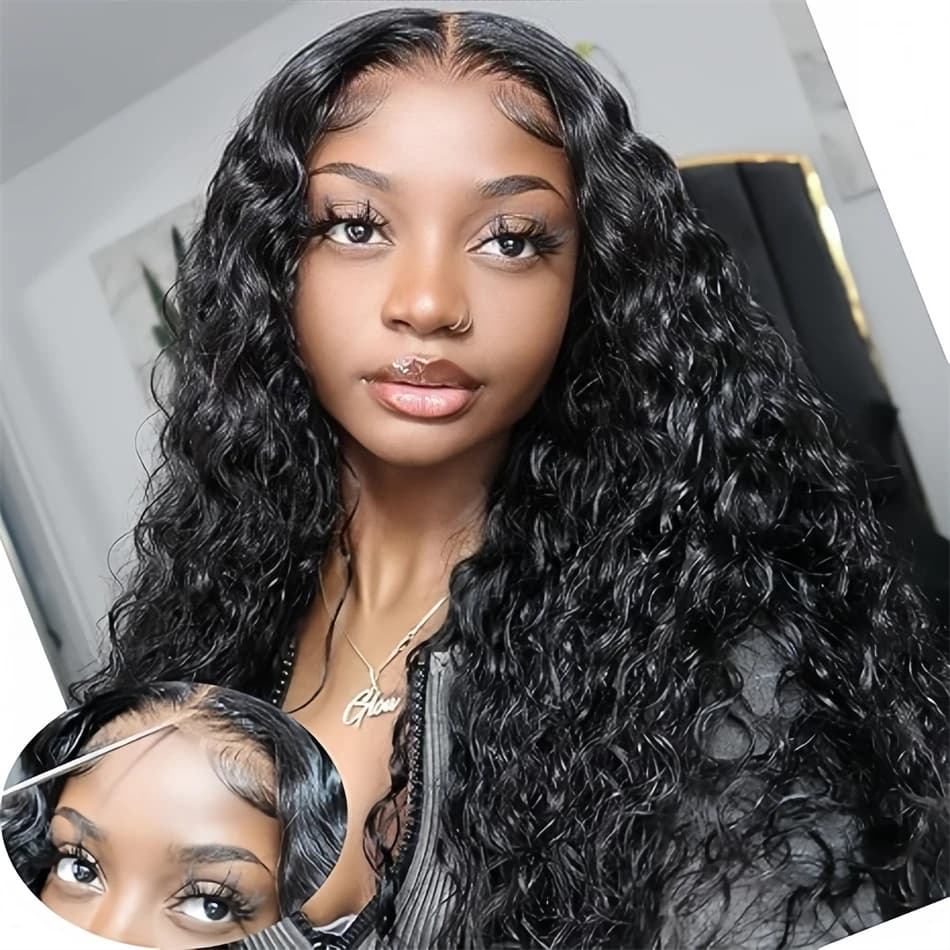 5x5 Hd Lace Frontal Wig Preplucked Brazilian Glueless Deep Wave Human Hair Ready to Wear 4x4 Hd Lace Front Curly Human Hair Wigs