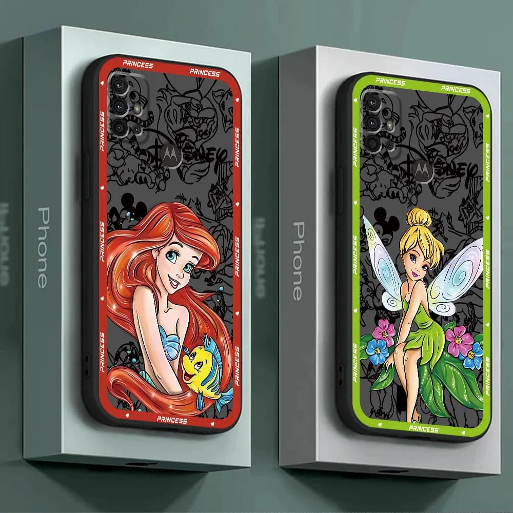 Disney Princess art Cover Case for Motorola Moto G71 5G G52 G53 G32 Edge 20 Lite G72 G60s G22 G30 G31 Edge 40 30 Neo G51 G50