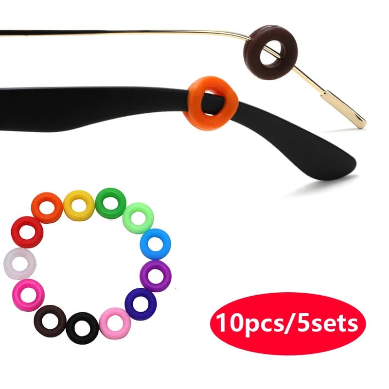 10pcs Anti-slip Silicone Ear Grip Glasses Eyeglasses Leg Ear Hook Stopper Bracket Fastener Accessories Temple Tip Eyewear Holder