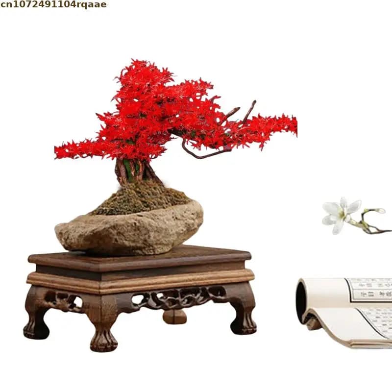Natural Solid Wood Sorting Table Tea Sets Pedestal Plant Scaffold Standing Flower Base Bonsai Plant Shelf Vase Flower Pot Holder