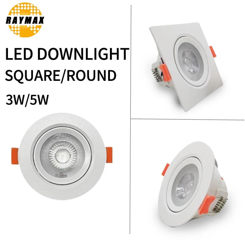 LED Downlight 110/240V 3W 5W Round Square Ceiling light LED Warm White Cold White 1pcs/lot Spot LED Light