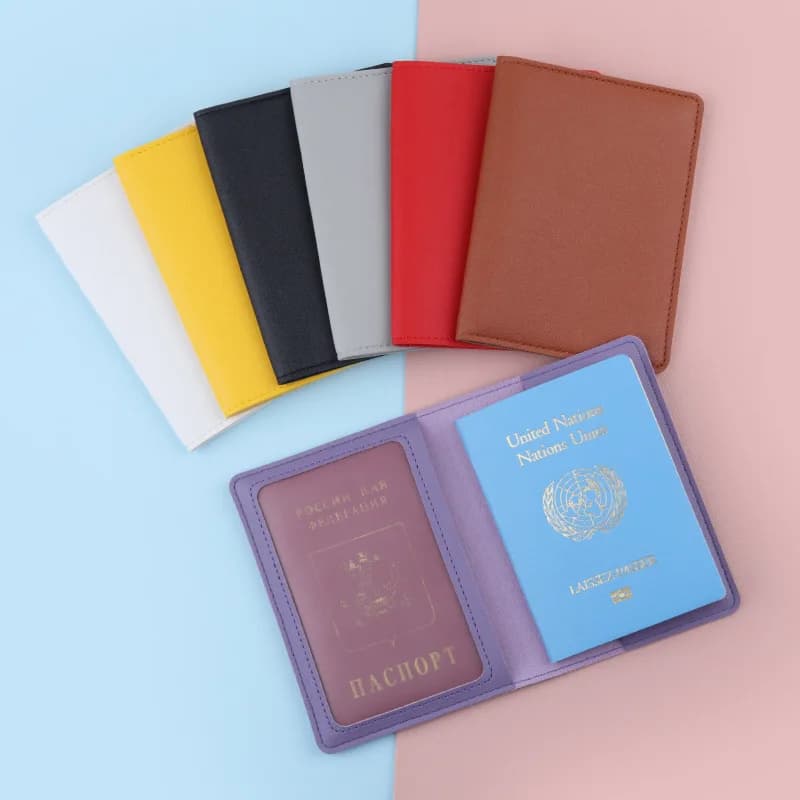 PU Ticket Passport Holder Passport Covers Travel Passport Protective Case Men Women ID Credit Card Holder Travel Accessories