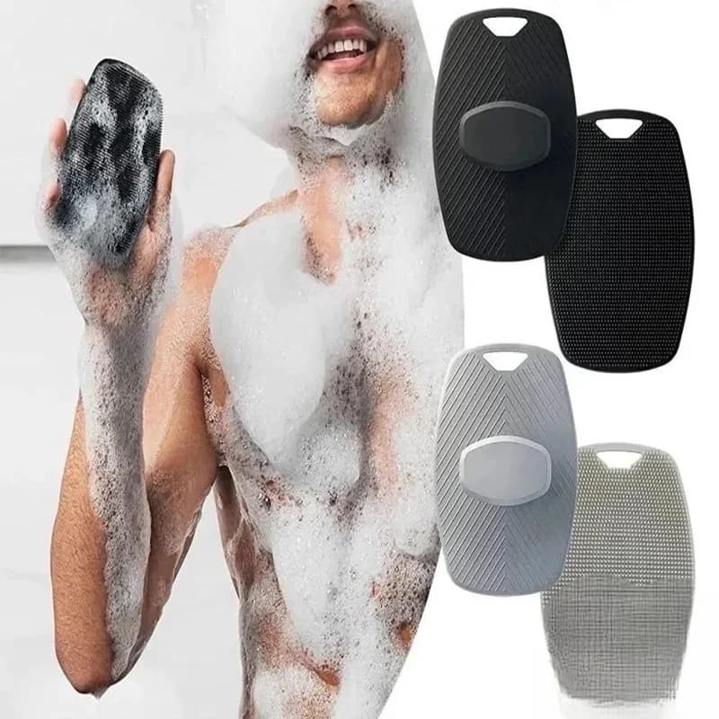 1/2 soft silicone body cleaning brush, convenient and practical for couples, easy to clean, pamper yourself with silicone shower
