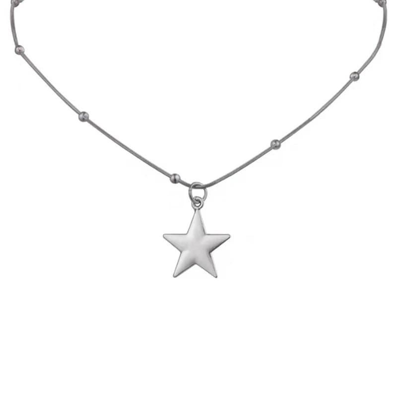 E0BF Stainless Steel Material Star Pendant Neck Jewelry Birthday Gift for Hot Girls
