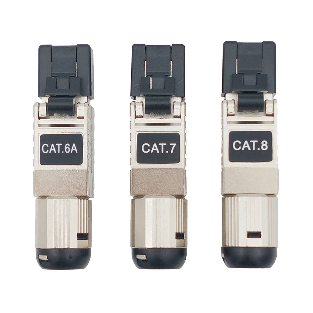RJ45 Connector 8P8C Toolless CAT6A CAT7 CAT8 Network Ethernet cable Male Modular Plug Tool Free