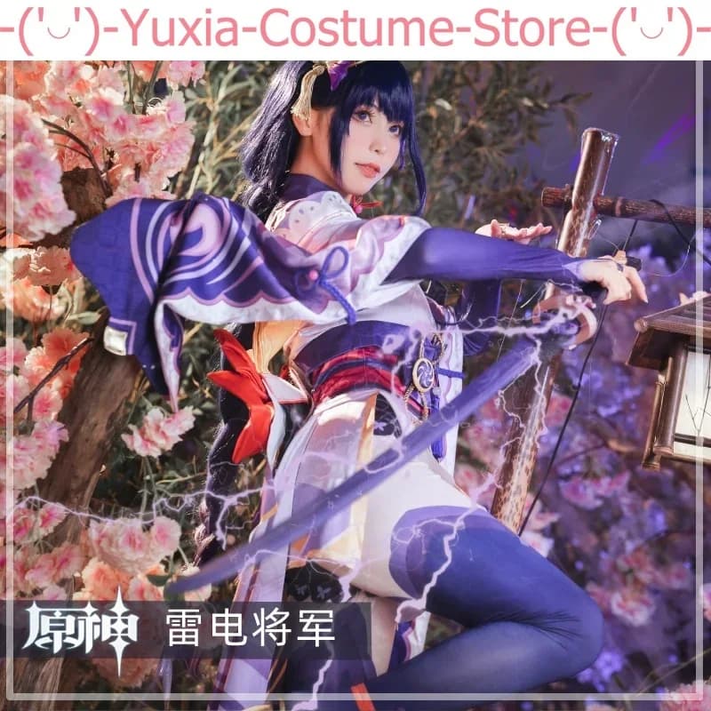 Genshin Impact Cos Raiden Ei Thor Barr Cosplay Costume Cos Game Anime Party Uniform Hallowen Play Role Clothes Clothing