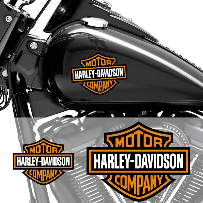 2pcs Motorcycle LOGO Tank Decal Motor Oil Cover Motorcycle Decal for Harley Helmet Stickers