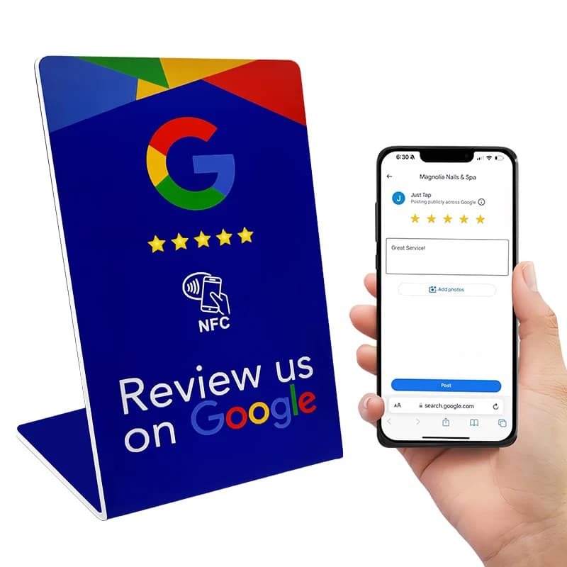 3pcs Slim Size NFC Google Reviews for Google Reviews Social Business Review Cards NFC Stand